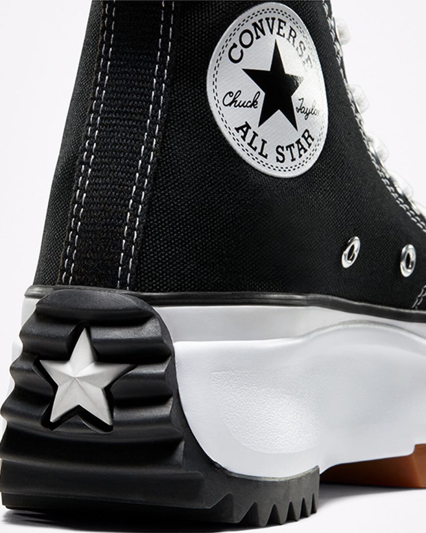 Men's Converse Run Star Hike High Top Platform Shoes Black / White | AU 95C61W